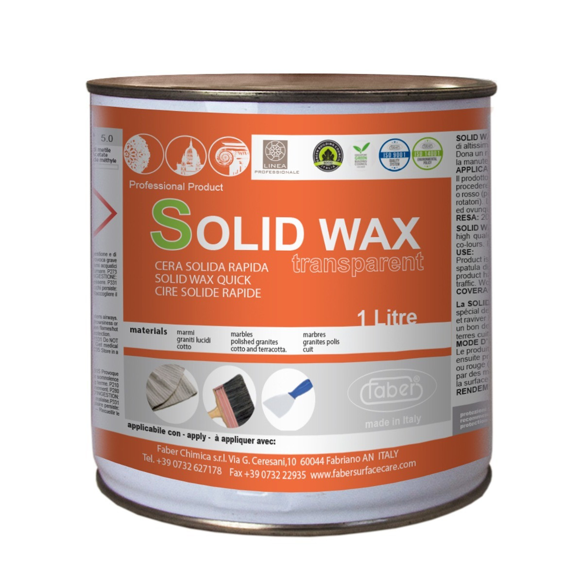 Faber Solid Wax Natural Stone Polishing wax Polish Stone Floors Natural Stone surfaces
