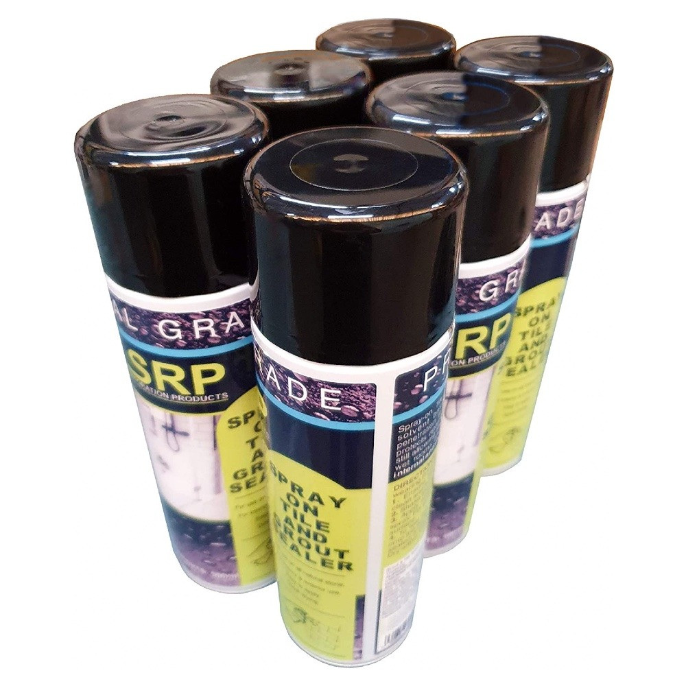 Spray on Tile and Grout Sealer Aerosol SRP Stone Tiling Protection