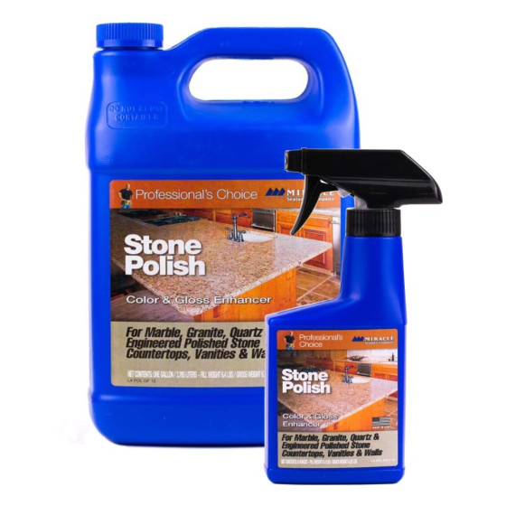 Miracle Sealants Stone Polish Colour and Gloss Enhancer for Worktops Walls