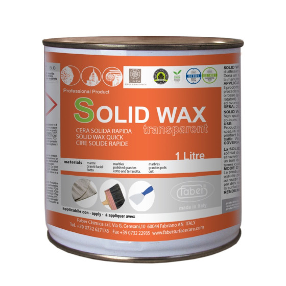 Faber Solid Wax Paste for Polishing Walls and Tops Made of Natural Stone