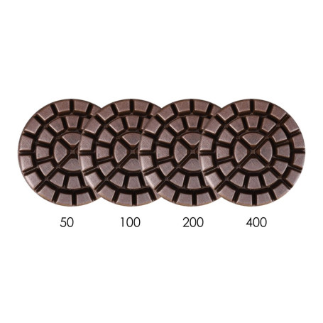 HD Copper Discs for Concrete Grinding and Polishing - Superabrasive Hybrid Tools, Various Sizes and Grits