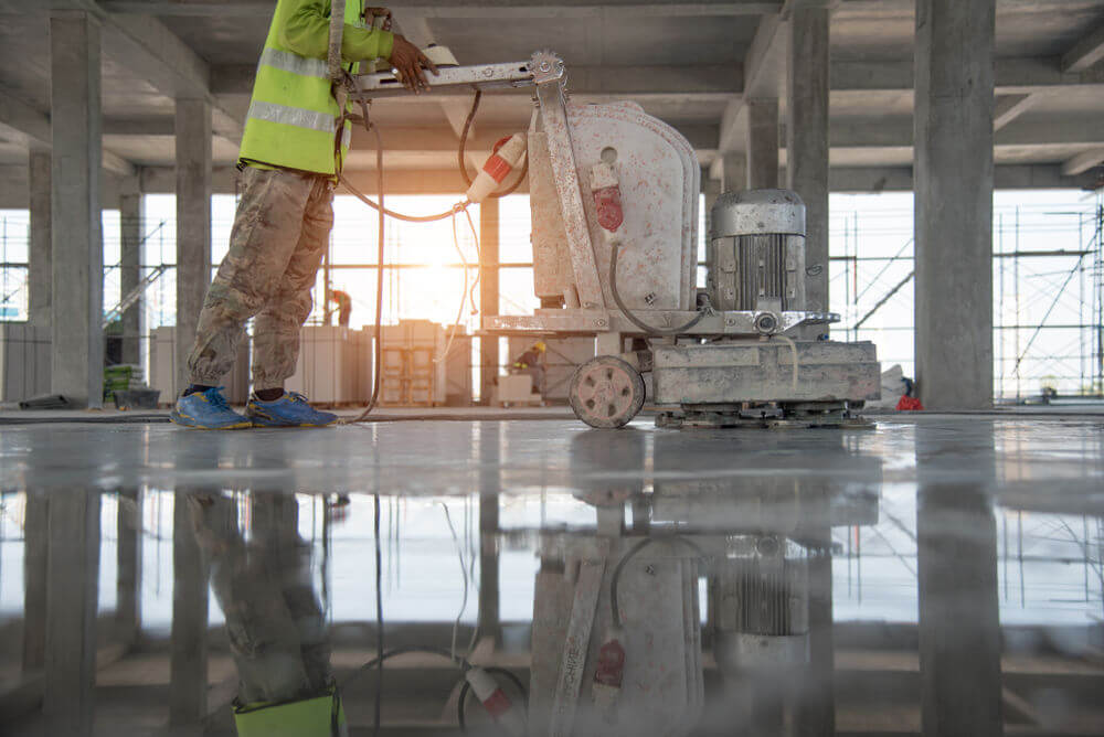 dry concrete floor polishing 